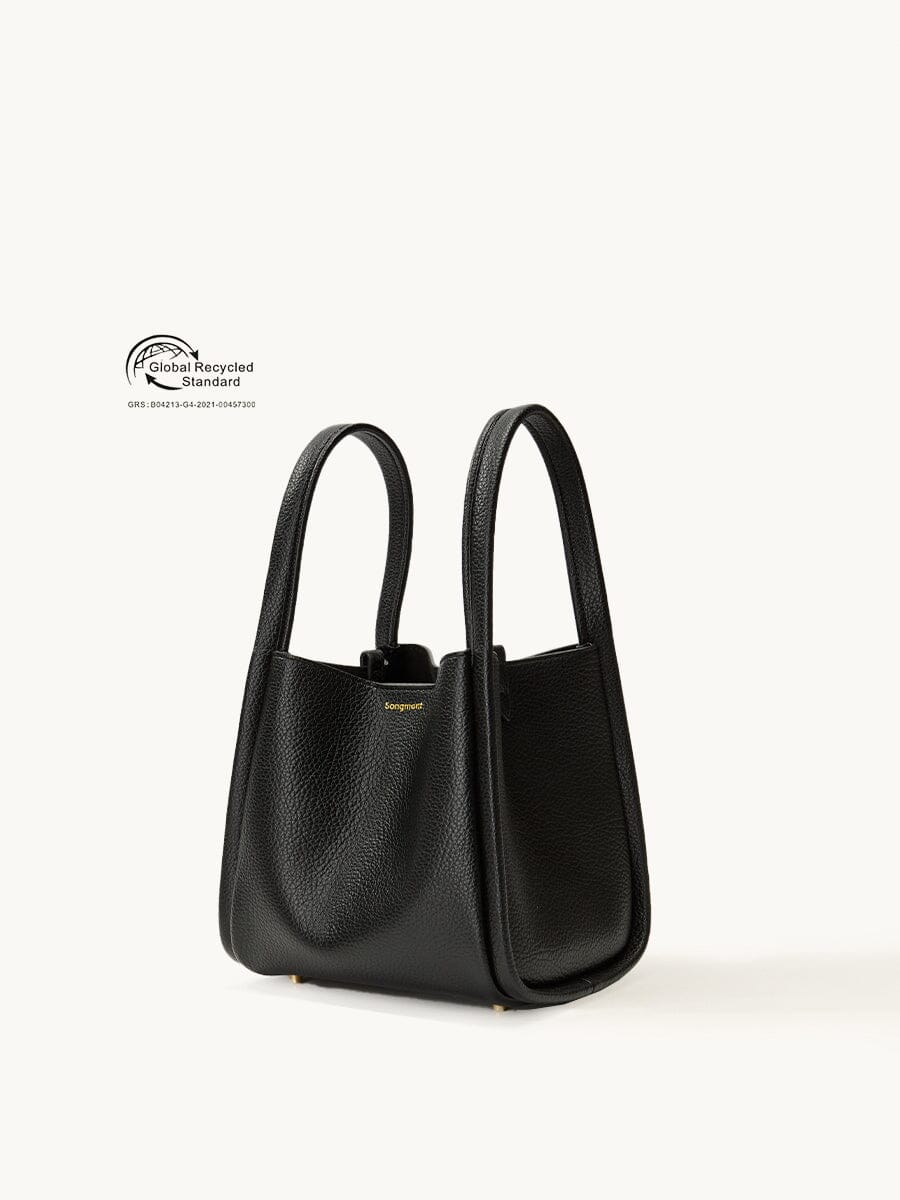 Eco-Chic Medium Bucket Bag Ocean Recycled Vegan Leather – Songmont