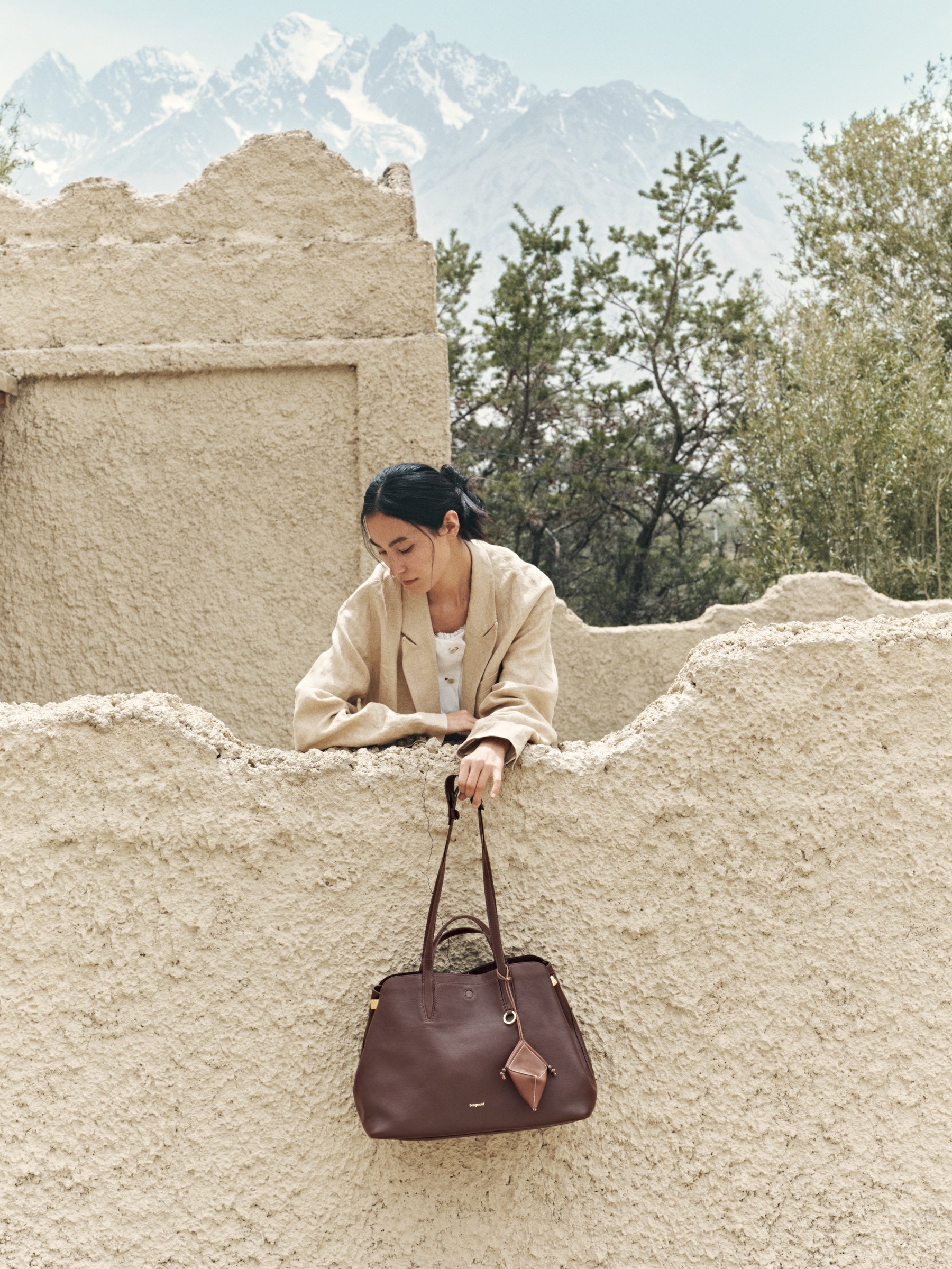 Songmont ダークブラウン レザー トートバッグ Tote Bags | Functional Elegance for Daily Use – Songmont