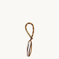 Braided leather cord with gold beads and leather tassels, the Freedom Cord