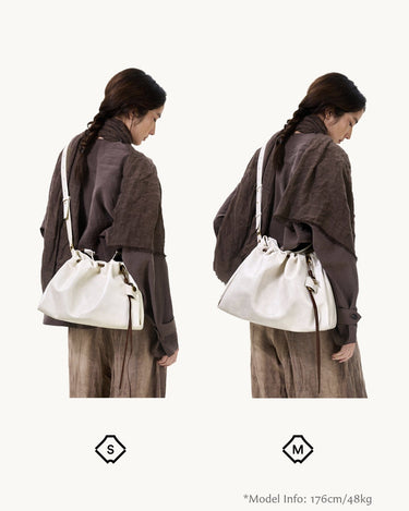 Small Gather Bag Set | Ochre Suede Drawstring Tote – Songmont