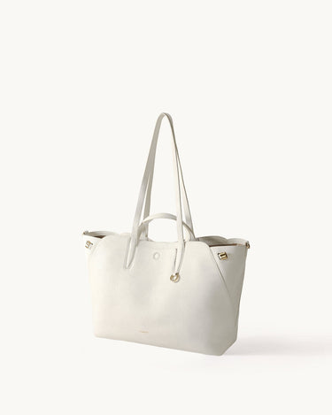 cloud white large yore tote bag