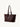 Large Yore Tote Bag in Raisin color, made of pebble-grained leather with gold hardware.