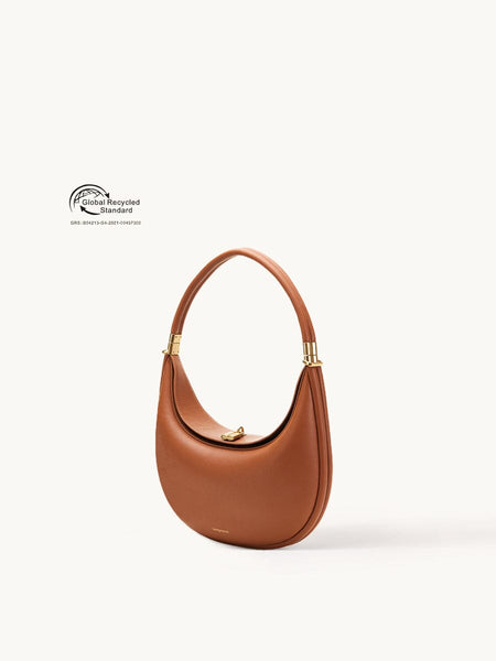 Luna Crescent Vegan Leather Bag | Recycled Eco Caramel – Songmont