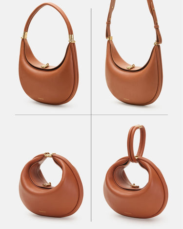Luna Crescent Vegan Leather Bag | Recycled Eco Caramel – Songmont