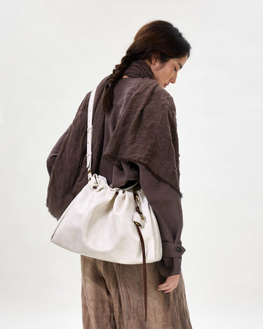 Medium Gather Bag Set | Nappa Leather Drawstring Tote – Songmont