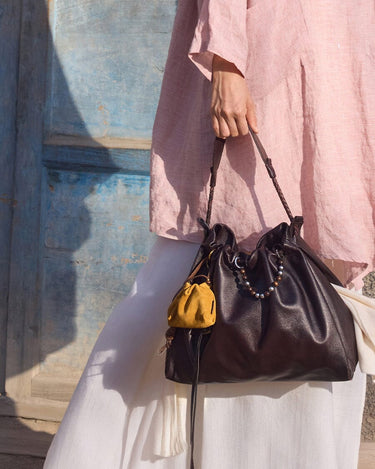 Medium Gather Bag | Full-Grain Nappa Leather Tote – Songmont