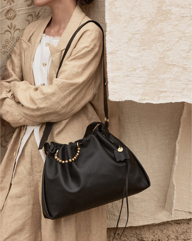 Medium Gather Bag | Full-Grain Nappa Leather Drawcord – Songmont
