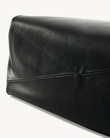 Onyx Medium Gather Bag Set crafted from supple Nappa leather with distinct stitched paneling.