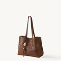 Medium Woven Tote Bag in Sandal 