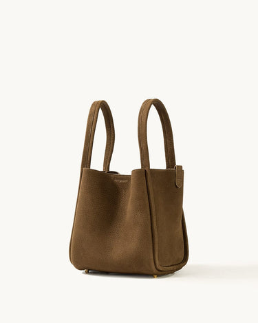 Medium Leather Bucket Bag | Nubuck, Magnetic Closure – Songmont