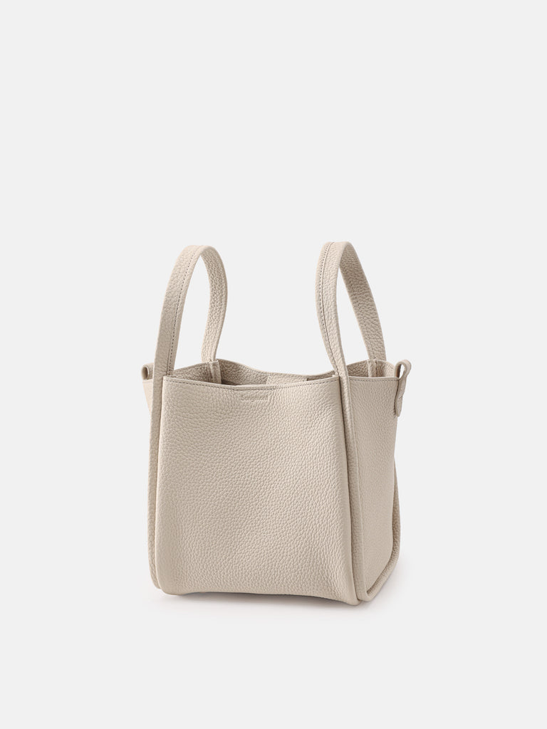 Leather Bucket Bag | Creamy White Medium Song Bag | Songmont