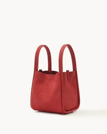 Medium Leather Bucket Bag | Nubuck Crossbody – Songmont