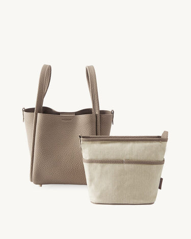 Medium Leather Bucket Bag | Full-Grain, Removable Pouch – Songmont