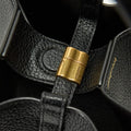 Medium Song Bag vegan leather in Eco Onyx with gold hardware and debossed Songmont logo