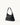 Medium Yore Hobo Bag in Onyx leather, featuring white stitching, adjustable strap, and exterior pockets.