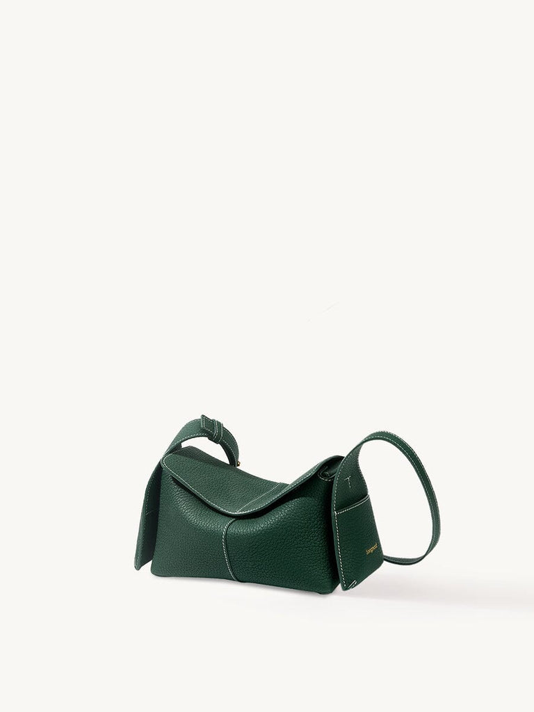 Mini Drippy Roof Bag in Emerald | Architectural Silhouette