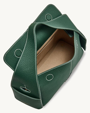 Mini Drippy Roof Bag | Emerald Full-Grain Leather – Songmont Mini Drippy Roof Bag | Emerald Full-Grain Leather – Songmont