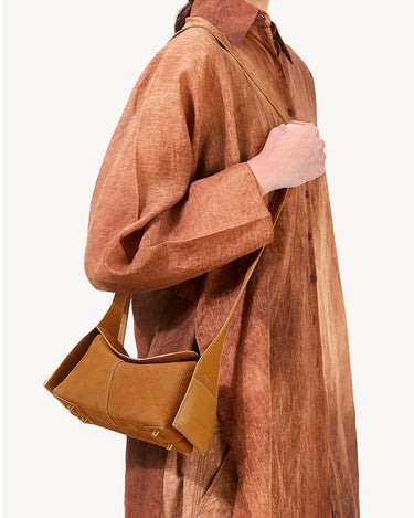 Mini Nubuck Shoulder Bag | Sculpted Roof Silhouette – Songmont