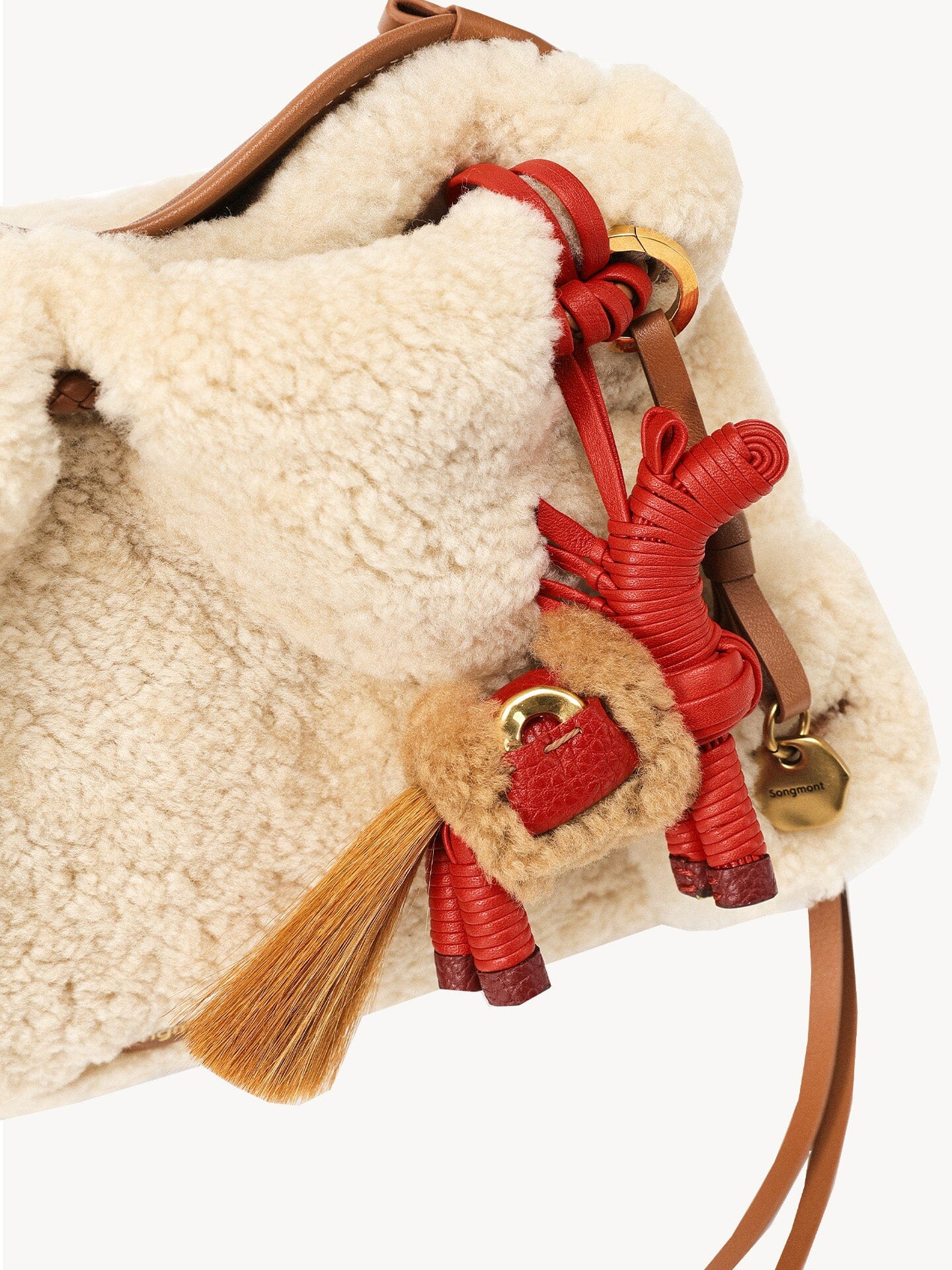 Shearling Gather Clutch Gift Box Songmont 