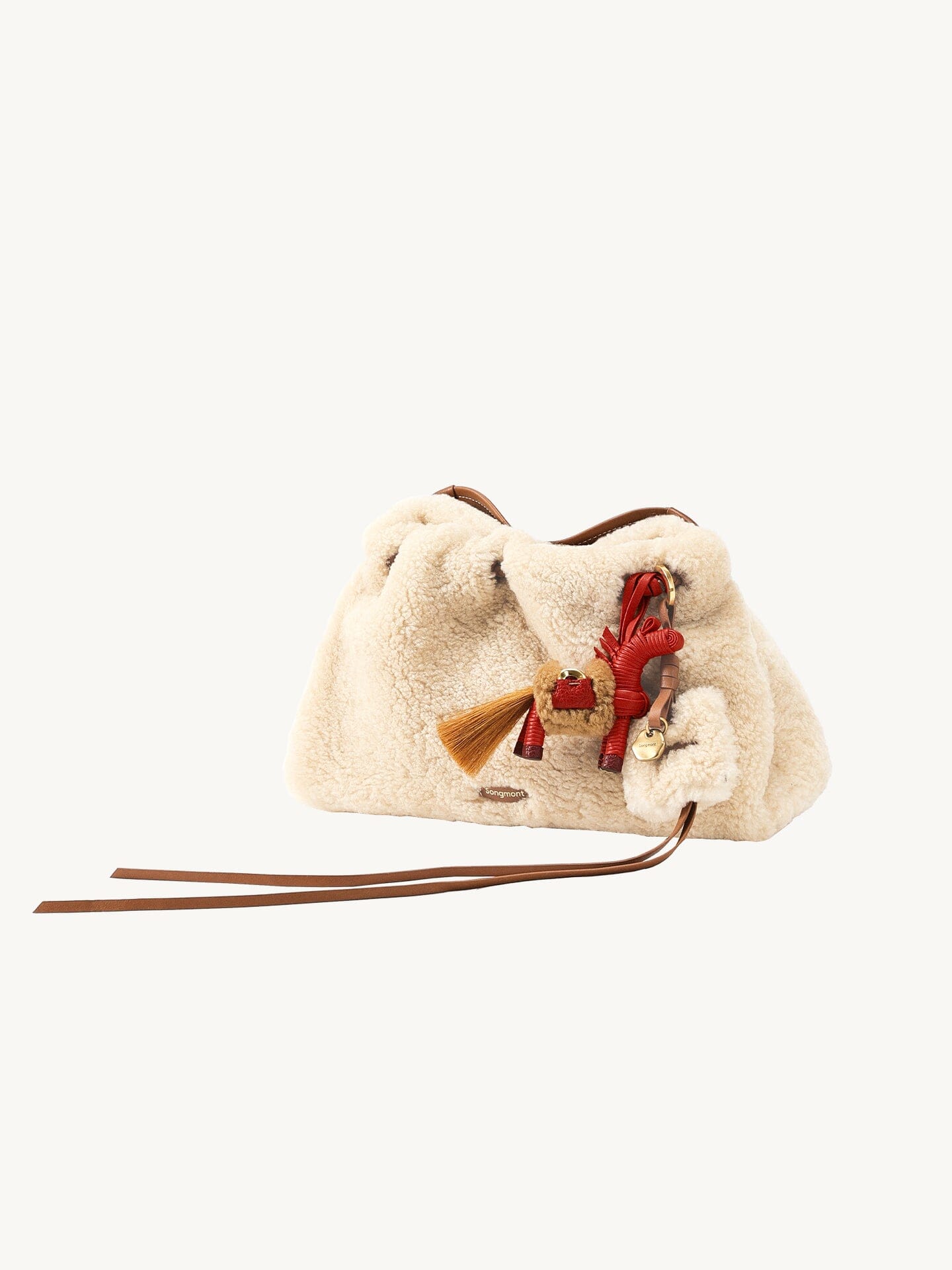 Shearling Gather Clutch Gift Box Songmont 