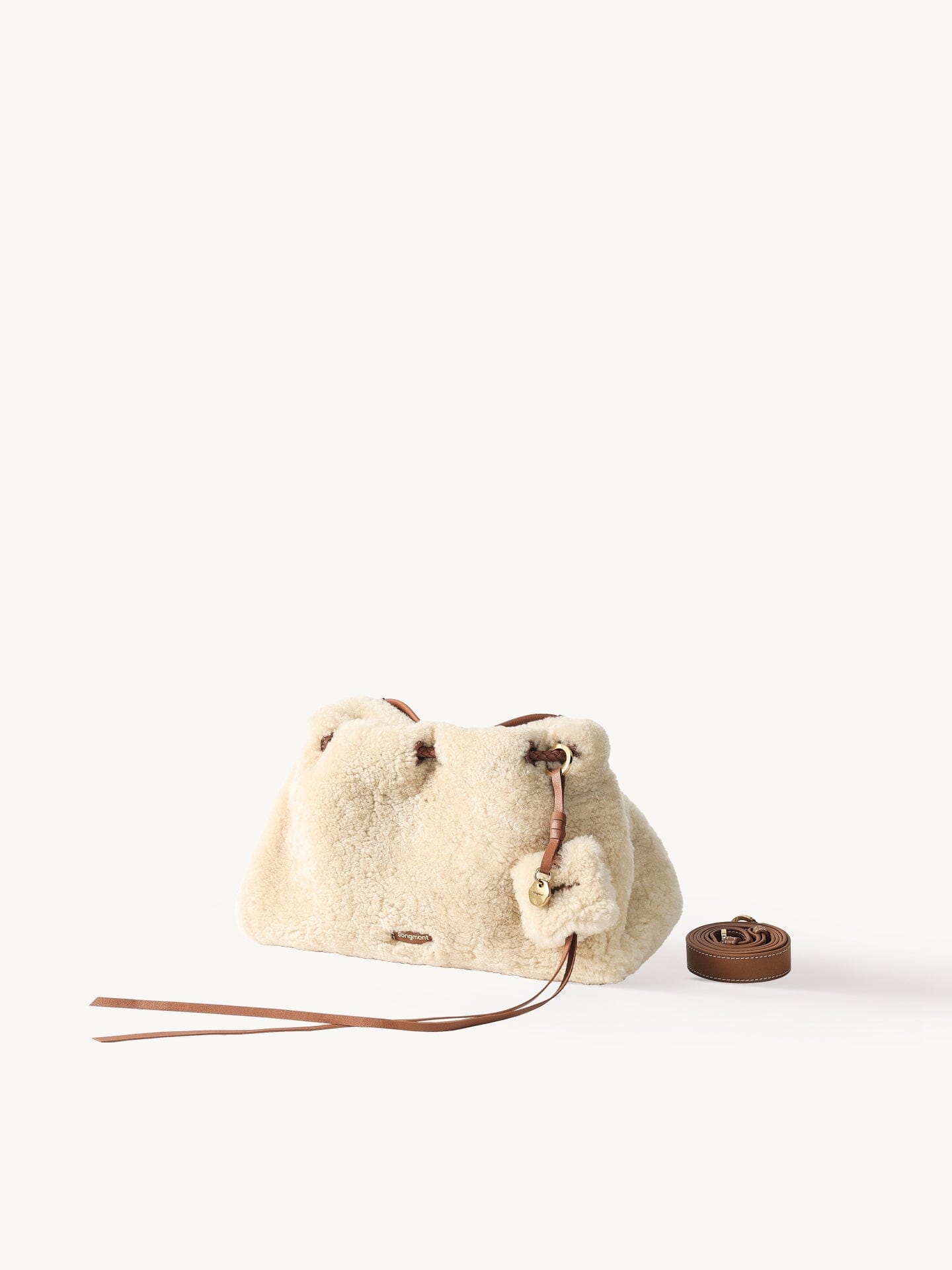 Shearling Gather Clutch Set Songmont Amber 