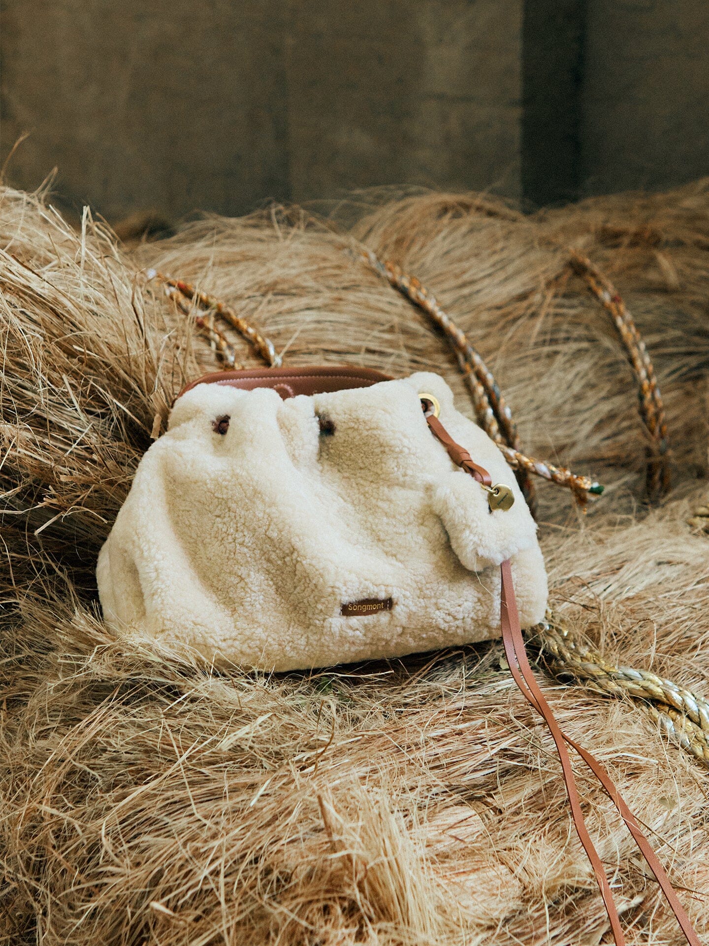 Shearling Gather Clutch Set Songmont 