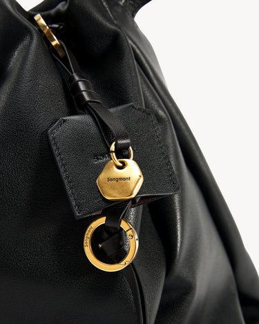 Small Nappa Leather Gather Bag | Drawstring Shoulder Bag – Songmont