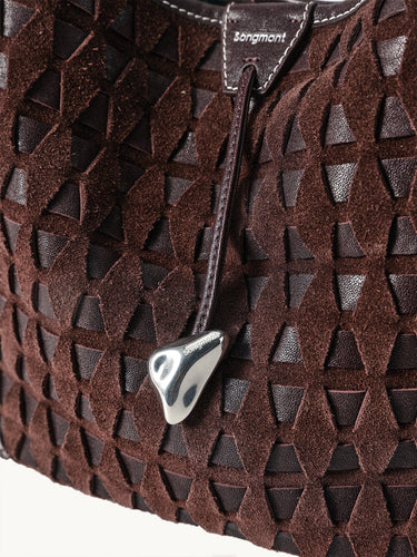 Small Lattice Bucket Bag Songmont 