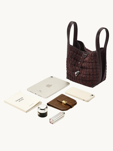 Small Lattice Bucket Bag Songmont 