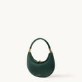 Small Luna Bag in Emerald green leather with gold hardware