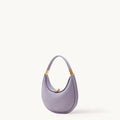 Small Luna bag in lavender pebbled leather with gold hardware