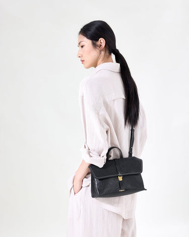 Small Shan Satchel Bag | Vegetable-Tanned Leather Crossbody – Songmont