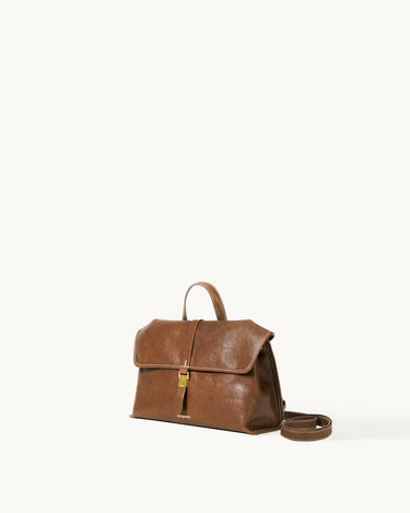 Small Shan Satchel Bag | Vegetable-Tanned Leather Crossbody – Songmont