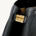 Songmont Small Yore Tote Bag in Onyx with gold buckle closure
