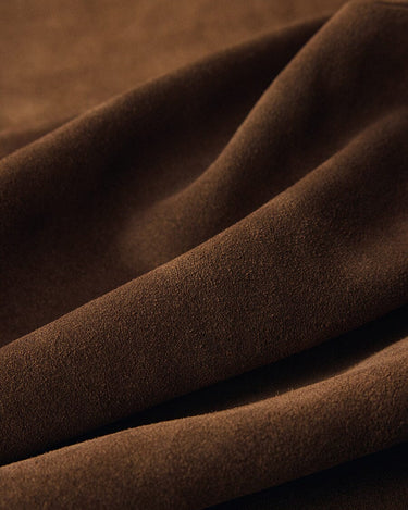 Medium Yore Duffle Bag in Sandal Suede with plush, silky soft cow suede texture and warm, two-tone effect.