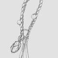 Tranquil Crystal Charm with braided leather, beads, and moonstone crystal pendant.