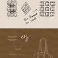 Yore Toast Bag design sketches: Buddha figures, diamond pattern with text 'One Diamond. One World.', and geometric patterns leading to a sketch of the Yore Toast Bag.