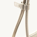 Yore Toast Bag in Cloud: pebbled full-grain leather, rounded handles, and zipper detail.
