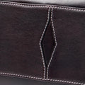 Ebony Yore Toast Bag with white contrast stitching and diamond detail